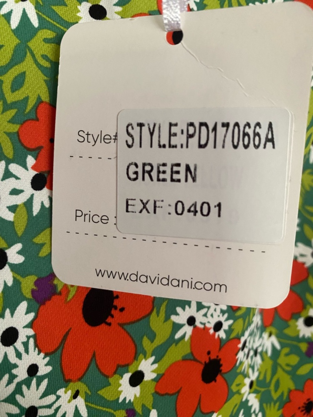 Davi and Dani Green Red Floral Smocked Mini Dress Womens Plus Size 3XL NWT - Picture 10 of 11
